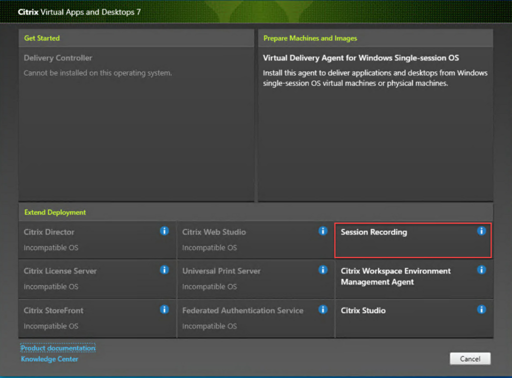 CVAD Extend Deploy screenshot.