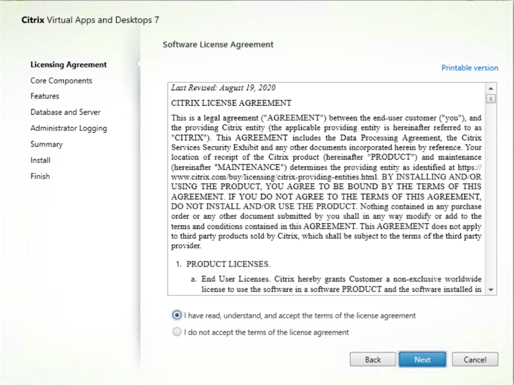 Session Recording license agreement screenshot.