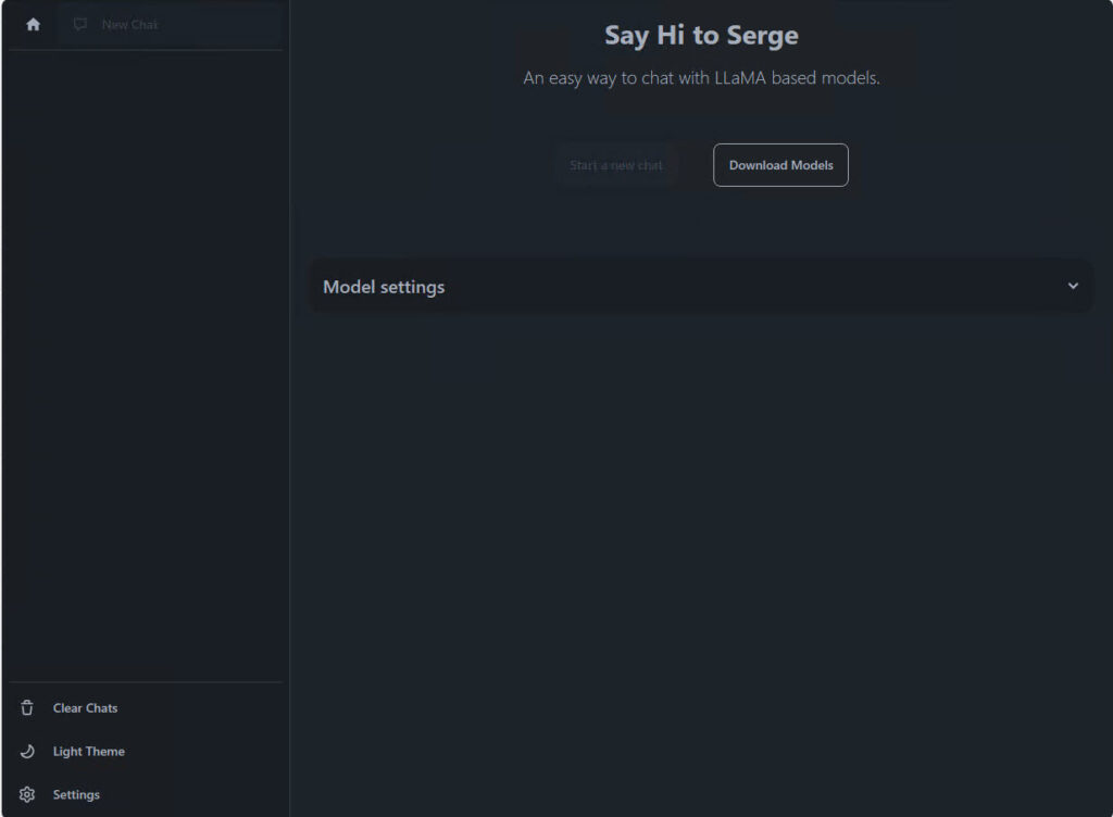 Serge user interface.