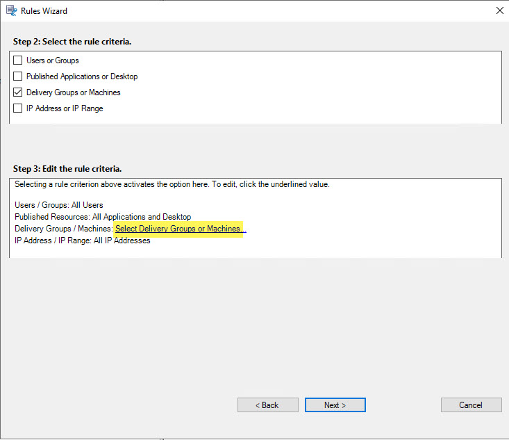 Session Recording rules criteria screenshot.