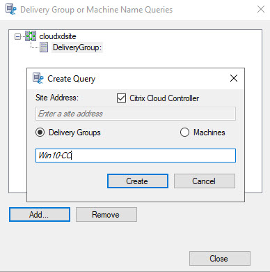Create Query step in the Rules wizard screenshot.