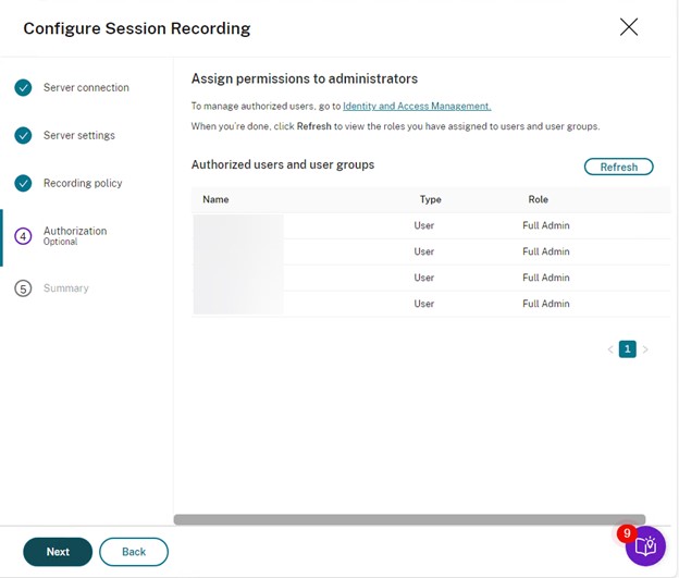View list of authorized administrators.