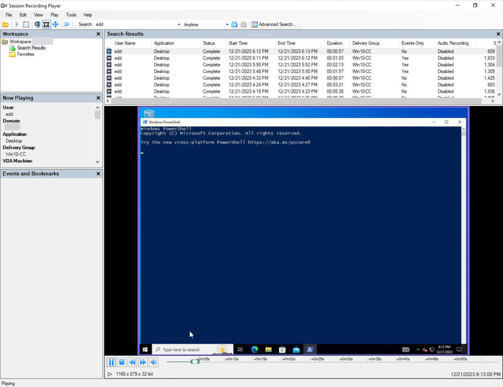 View the Event Response recording