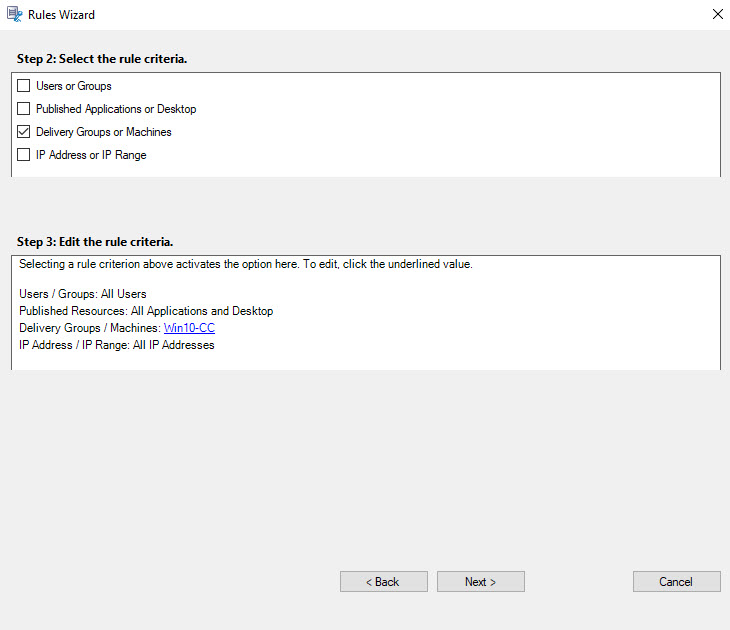 Confirm resource selection for event detection rule